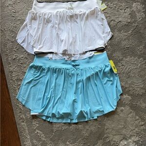3pc. All in Motion: Universal Thread White & baby blue Skort 1 cropped top